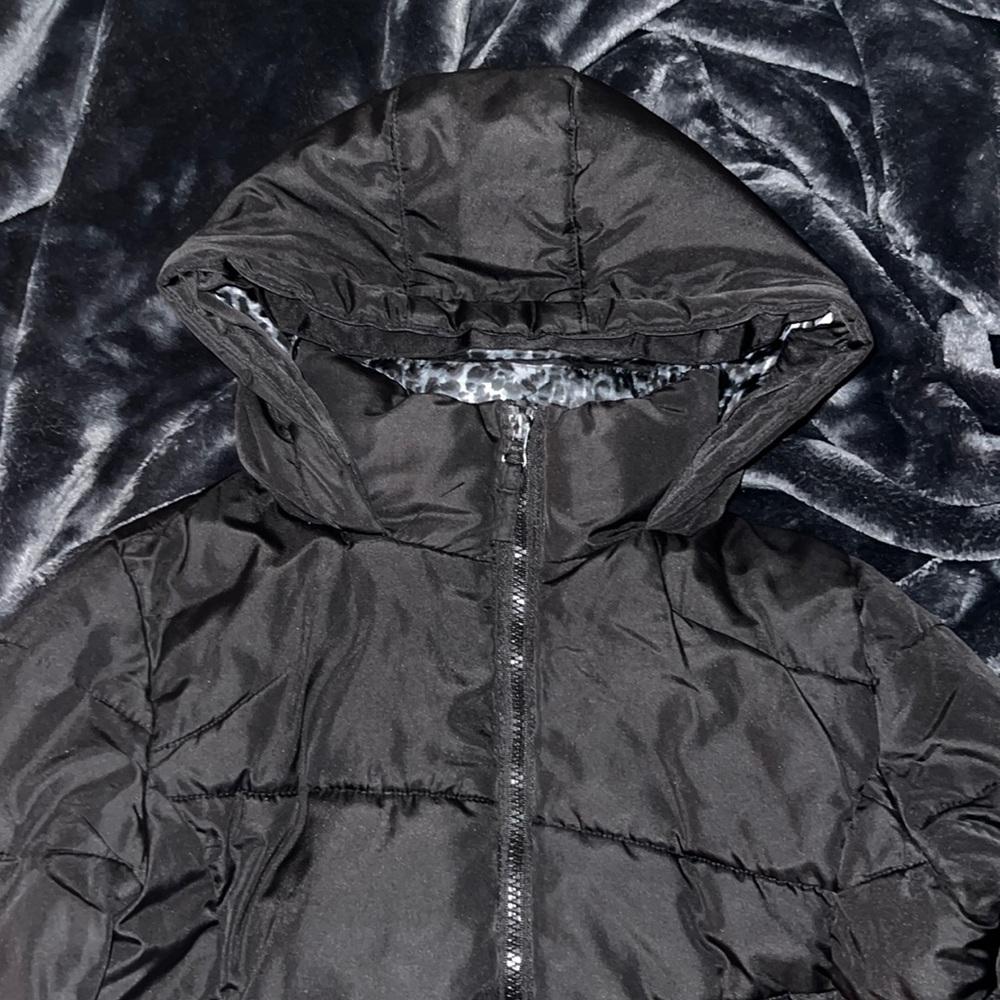 SO Black Puffer Hooded Jacket Coat Girls Size (XL) 14